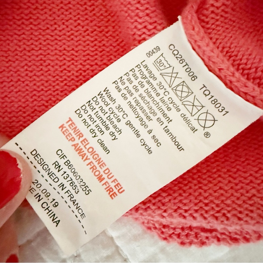 LAST CHANCE! 2 Years Tartine et Chocolat Kids Coral Knit Cropped Cardigan - Picture 4 of 5